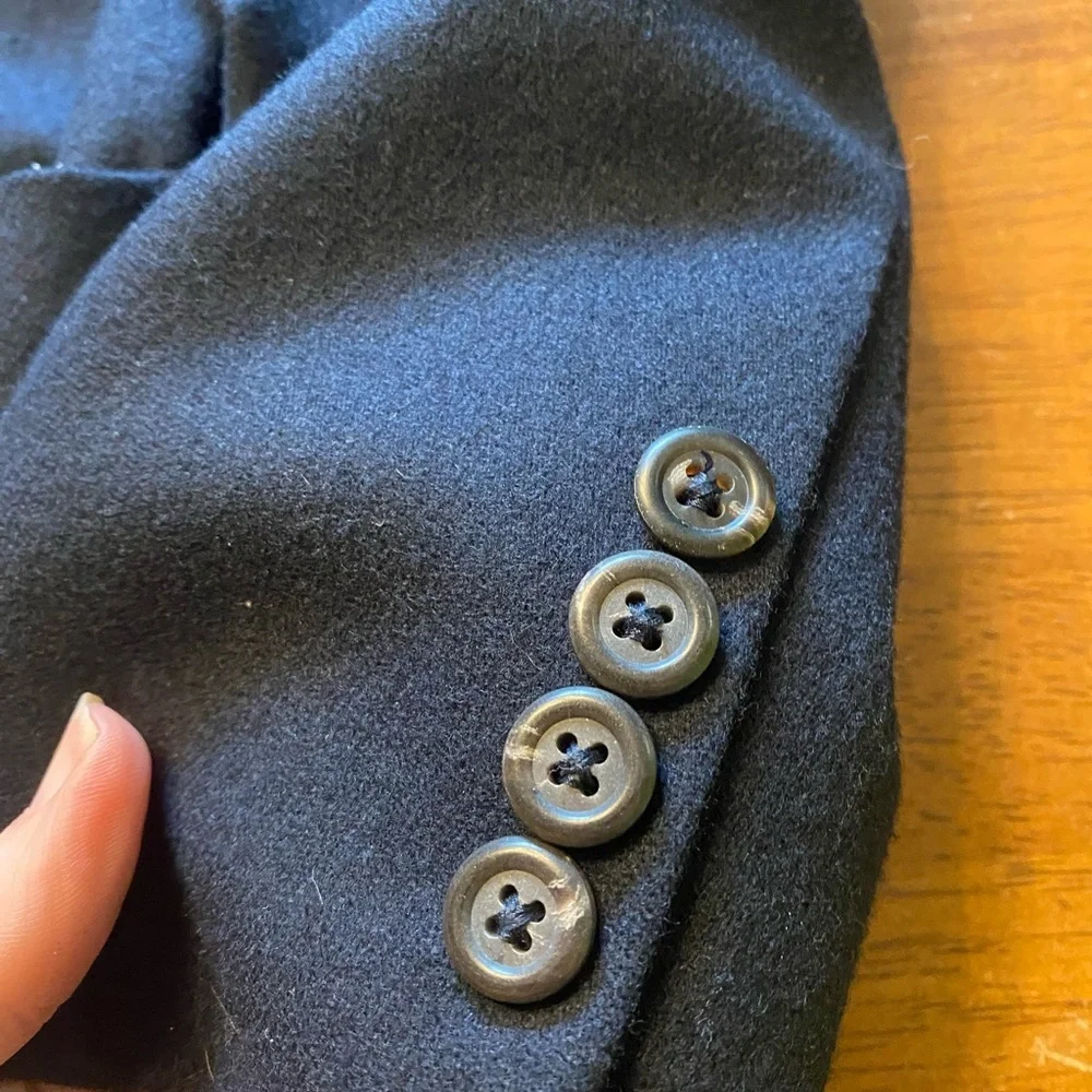 Polo Ralph Lauren Wool Blazer/Coat with Tartan Plaid Collar